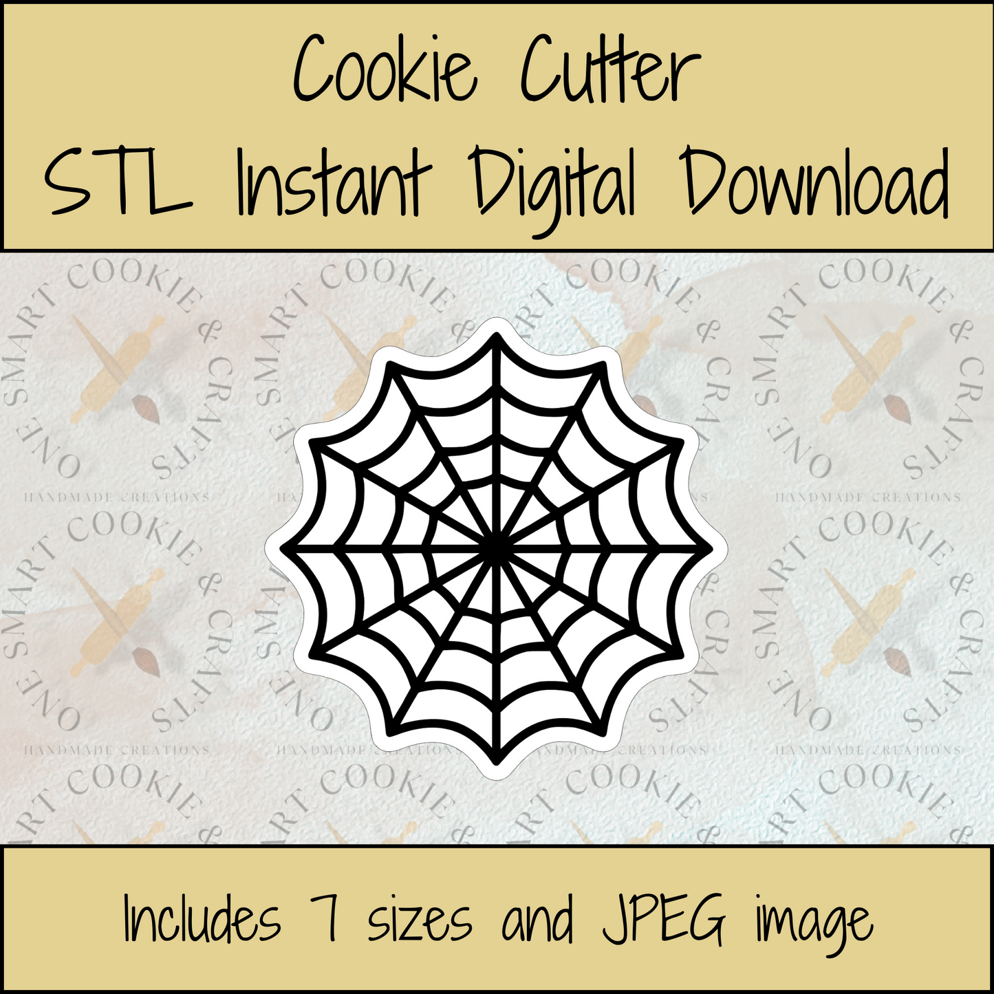 Spider Web Cookie Cutter STL File