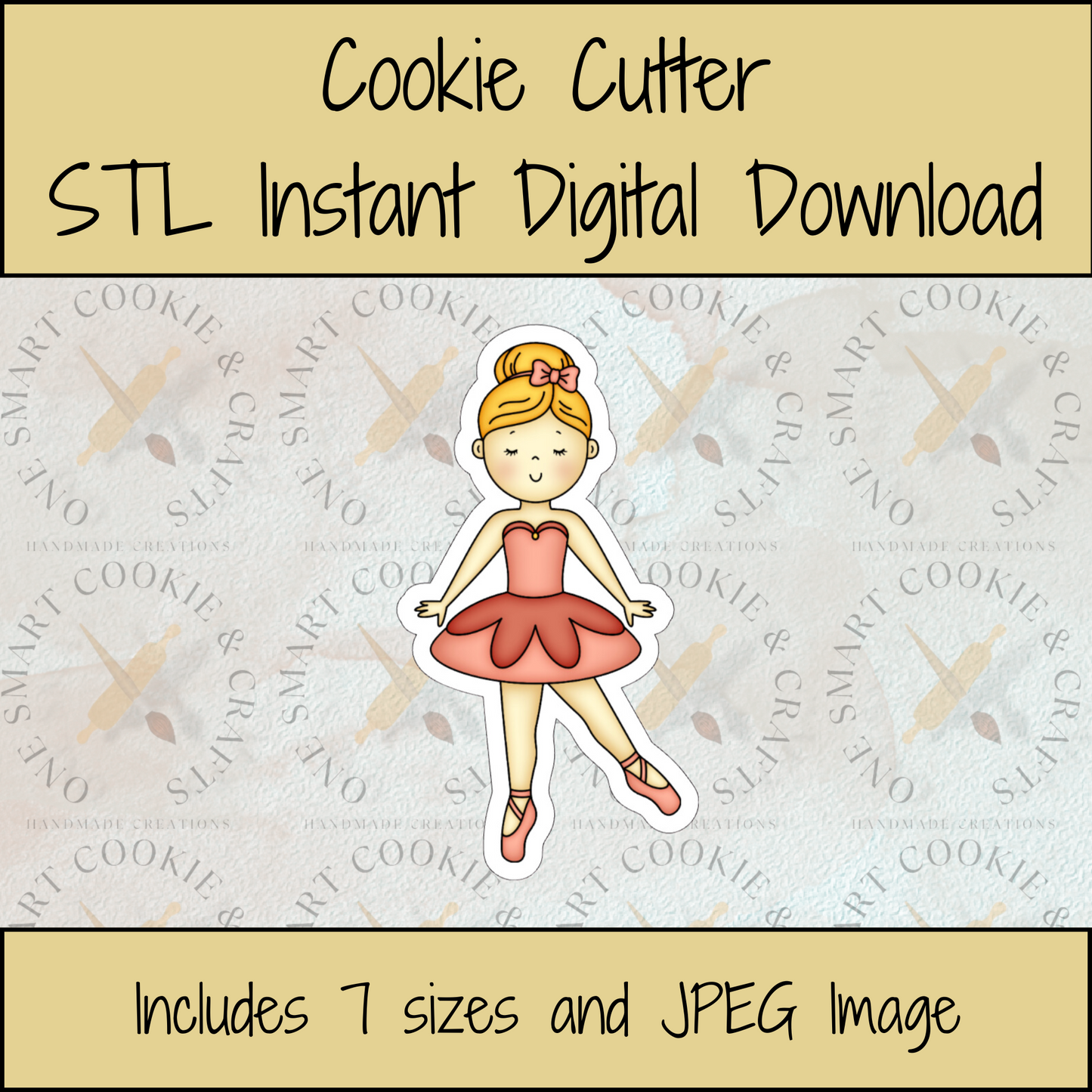 Ballerina Cookie Cutter STL File