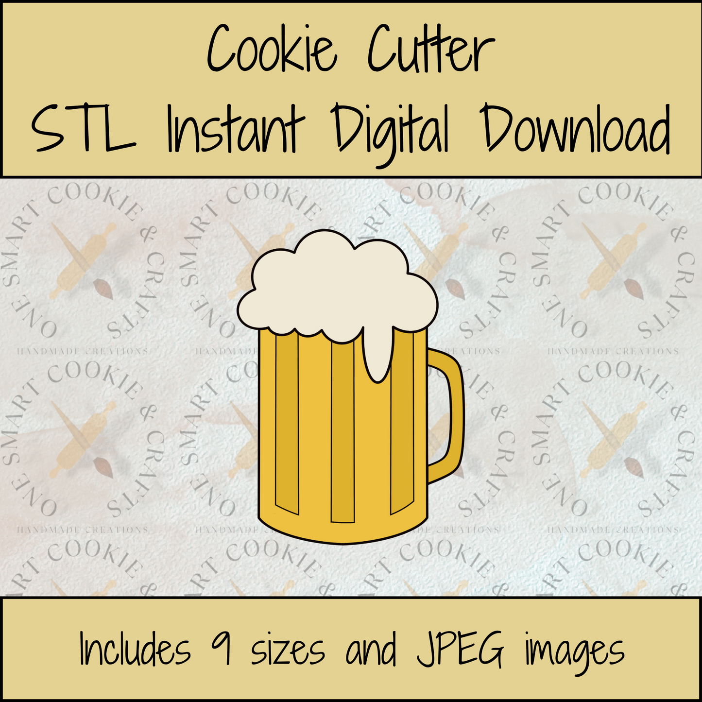 Beer Mug Cookie Cutter STL File