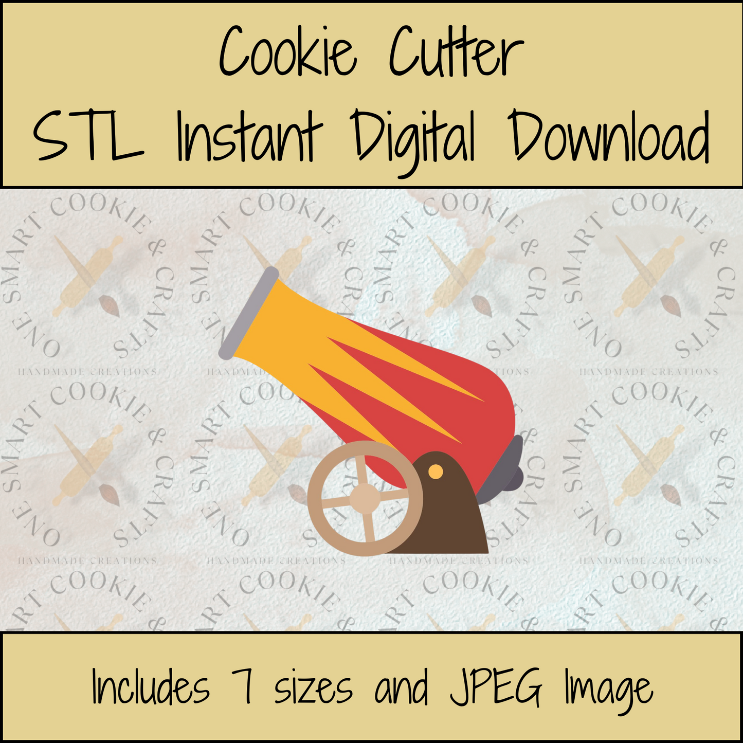 Cannon Cookie Cutter STL File