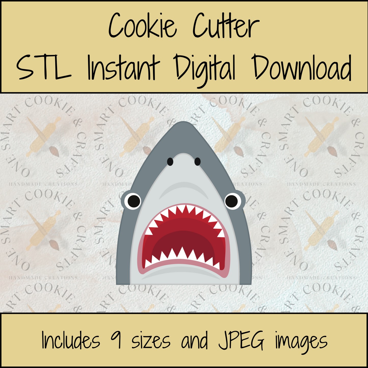 Shark Cookie Cutter STL File