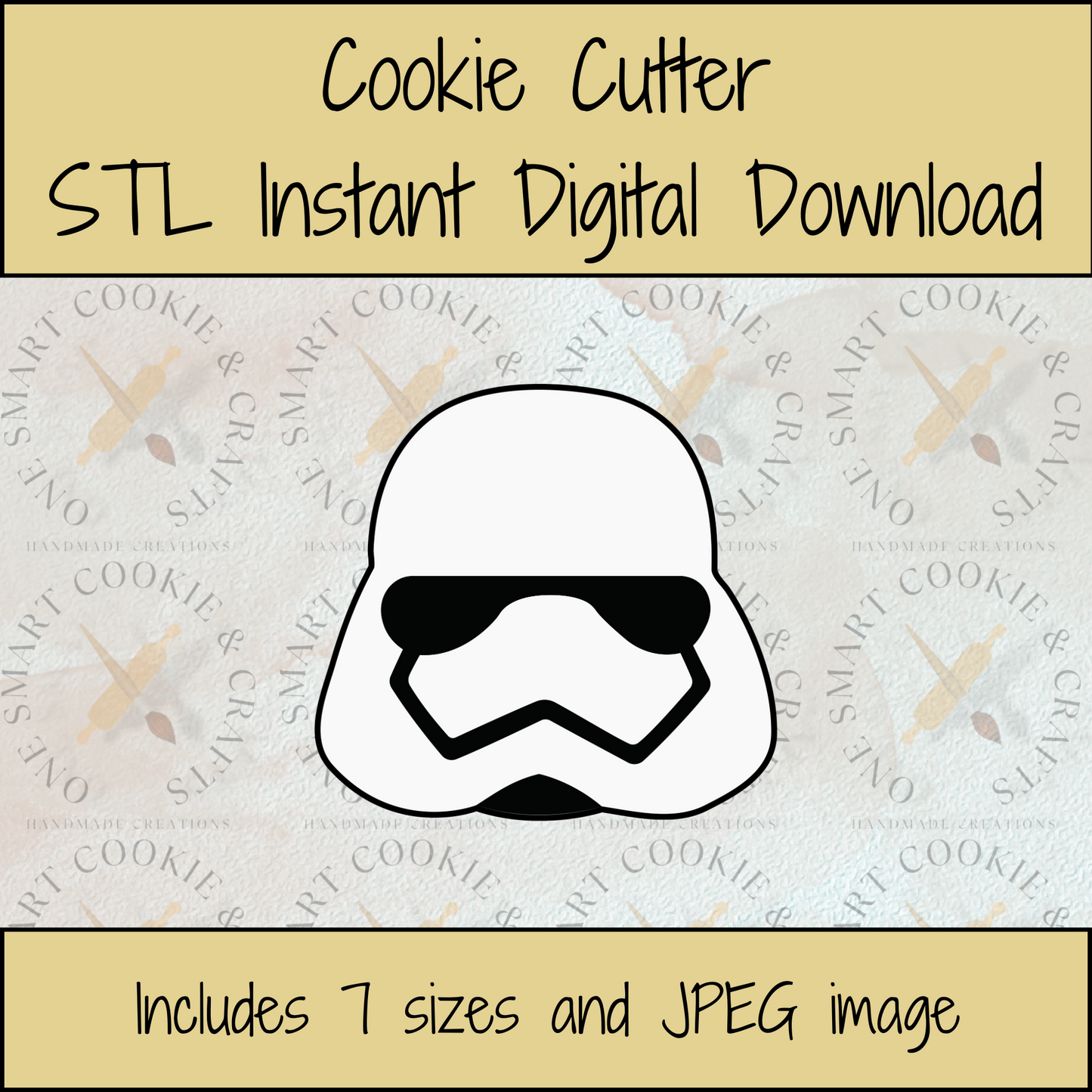 Space Soldier Mask Cookie Cutter STL File