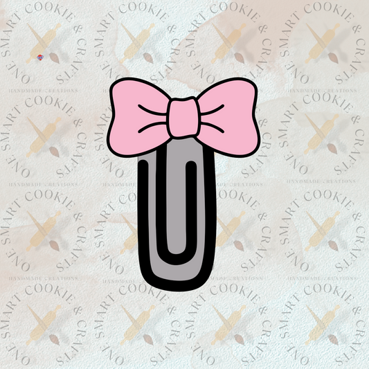 Paper Clip with Bow Cookie Cutter