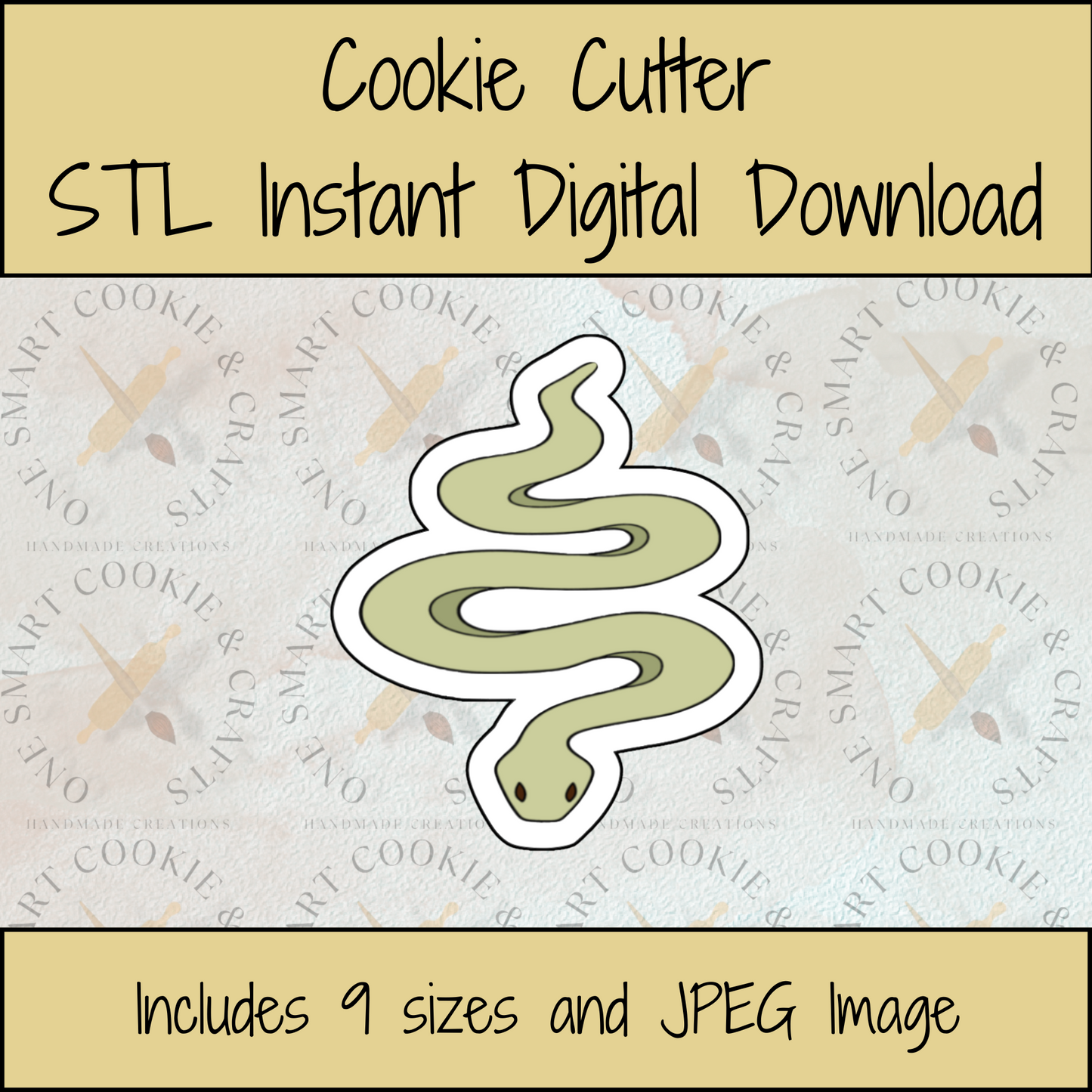 Snake Cookie Cutter STL File