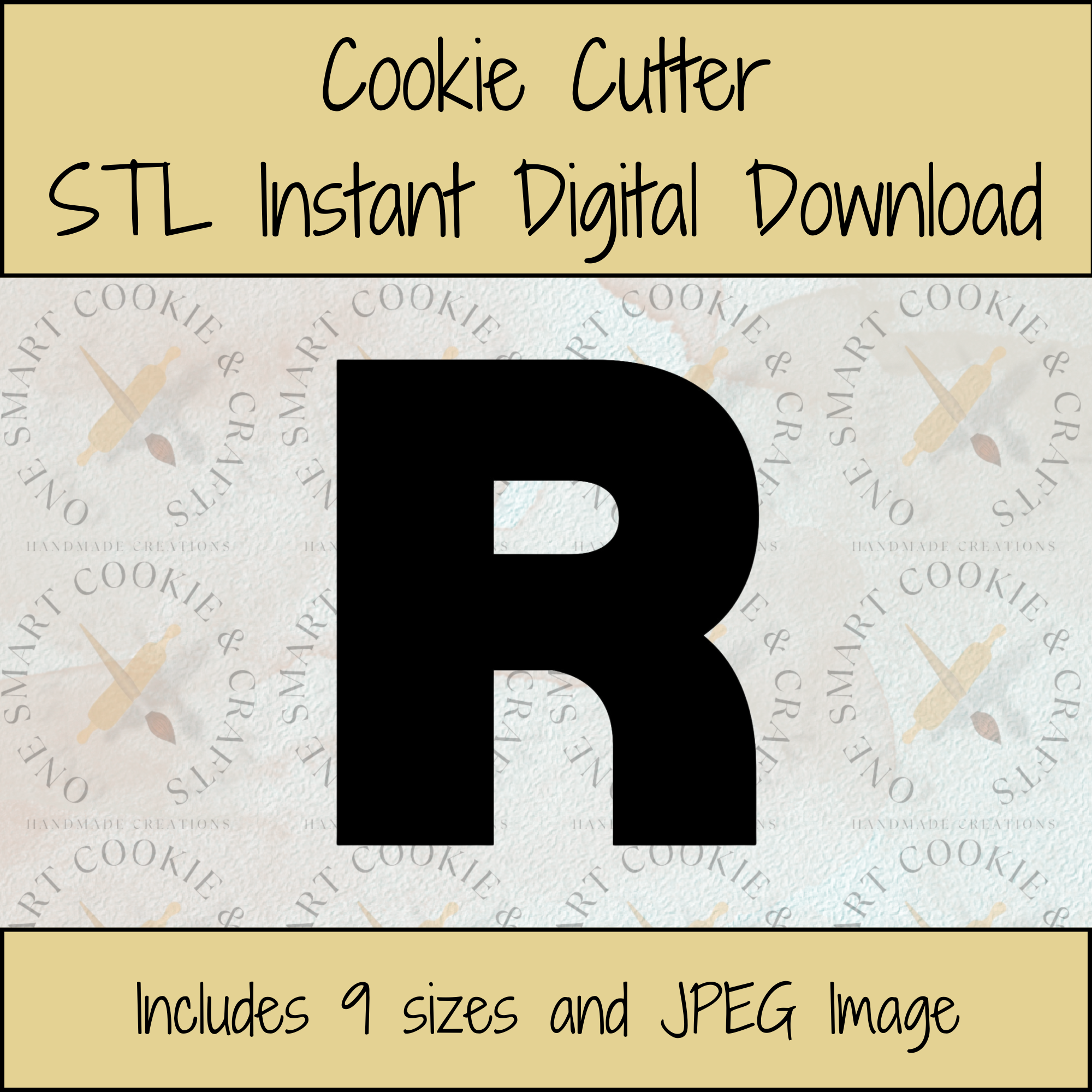 Letter R Muffin Letter R Cookie Cutter STL File – One Smart Cookie and Crafts