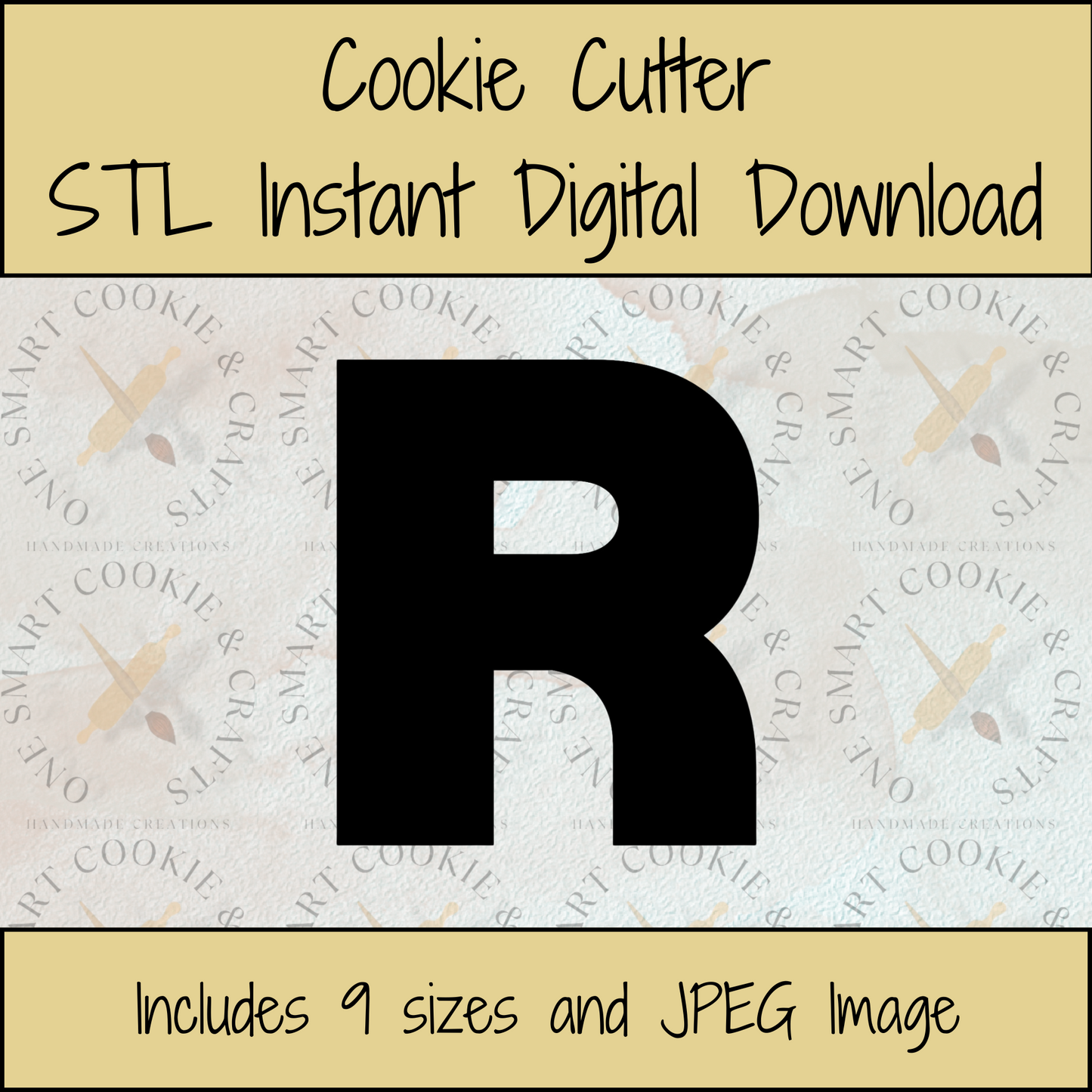 Letter R Cookie Cutter STL File