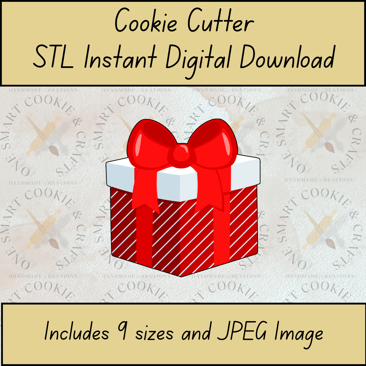 Present Cookie Cutter STL File