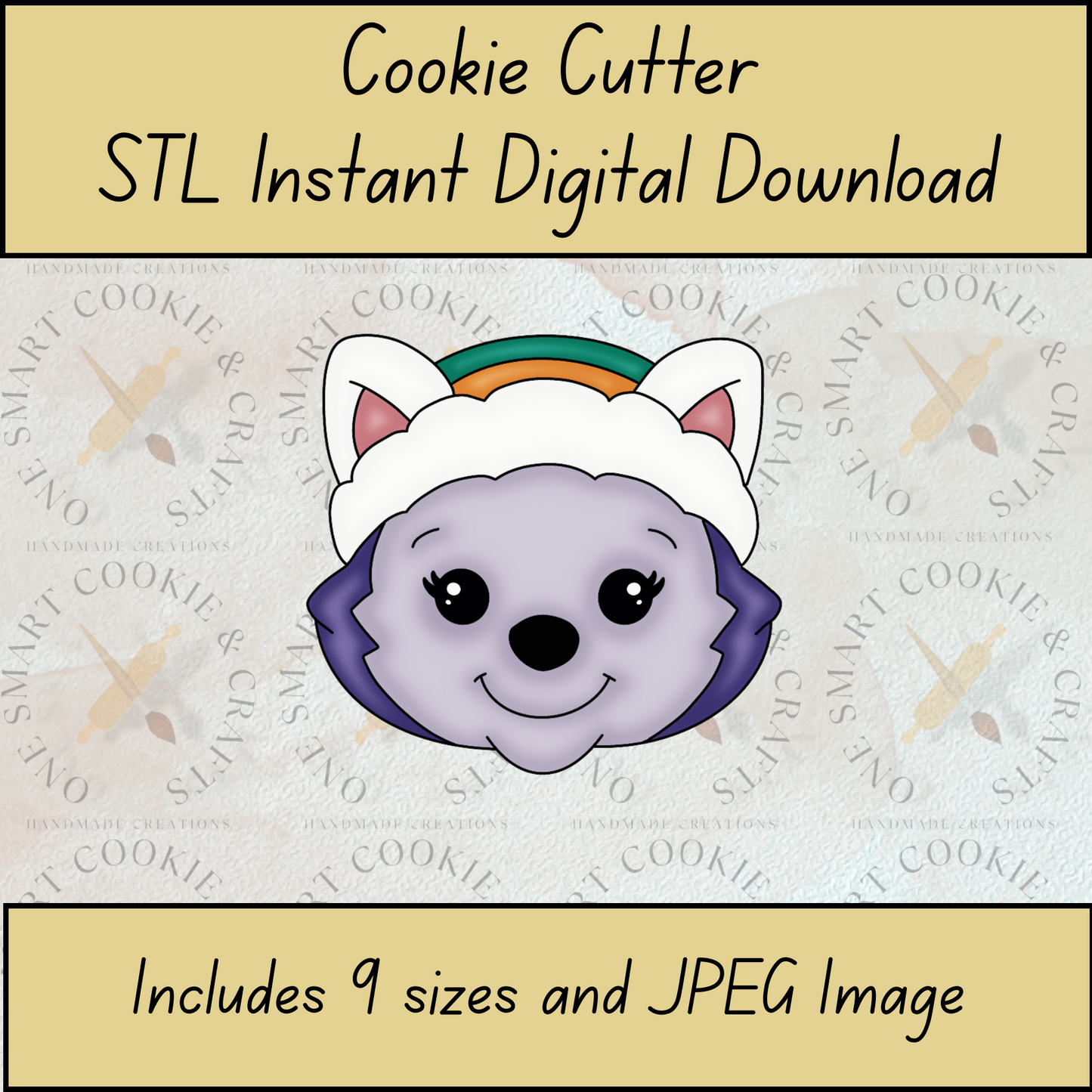Purple Dog Cookie Cutter STL File