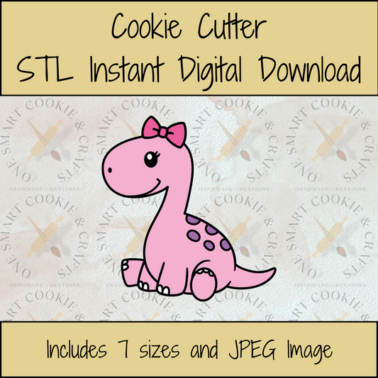 Dinosaur Girl Cookie Cutter STL