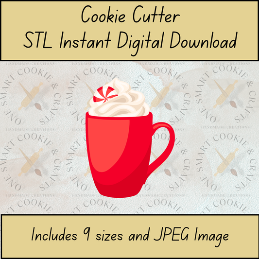 Whipped Coffee Cup Cookie Cutter STL File