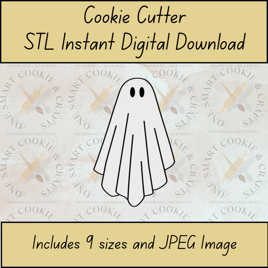 Skinny Ghost Cookie Cutter STL File