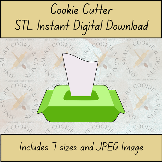 Baby Wipes Cookie Cutter STL File