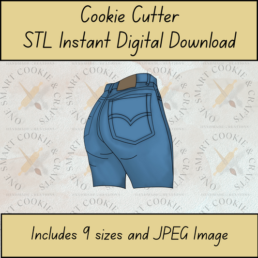 Mom Jeans Cookie Cutter STL File