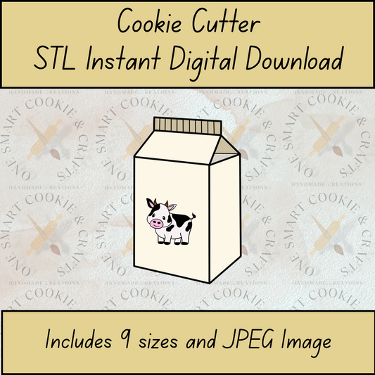 Milk Carton Cookie Cutter STL File