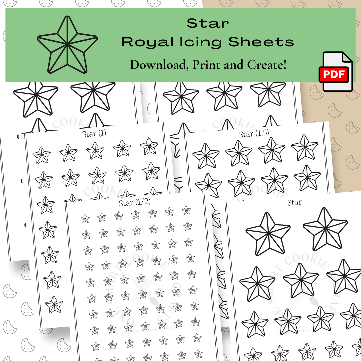 Star Royal Icing Transfer Sheet