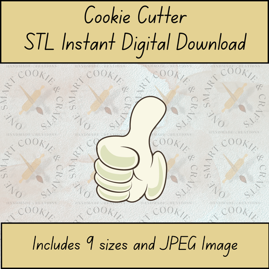 Thumbs Up Cookie Cutter STL File