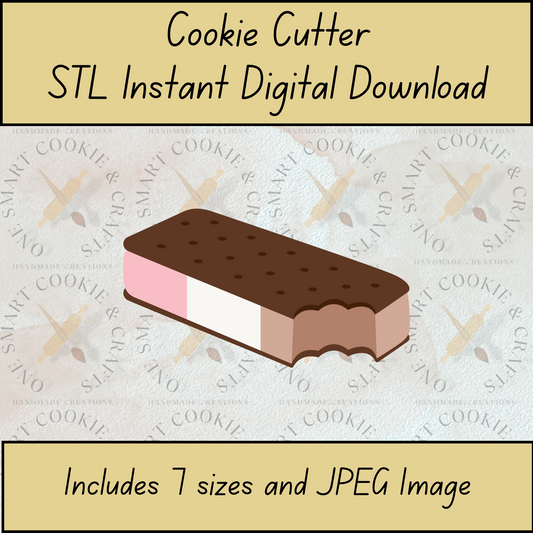 Ice Cream Sandwich Cookie Cutter STL File