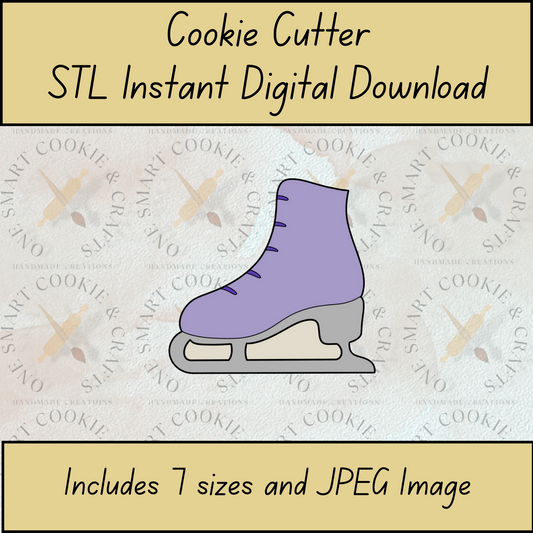 Ice Skate Cookie Cutter STL File