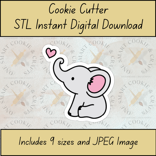 Elephant Cookie Cutter STL File