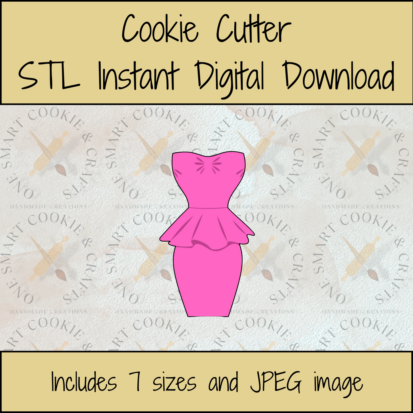 Dress Cookie Cutter STL File