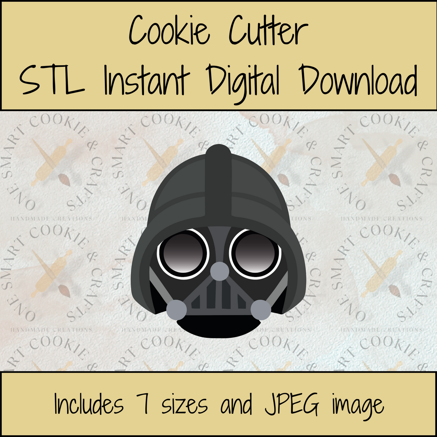 Space Villain Mask Cookie Cutter STL File