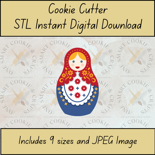 Nesting Doll Cookie Cutter STL File
