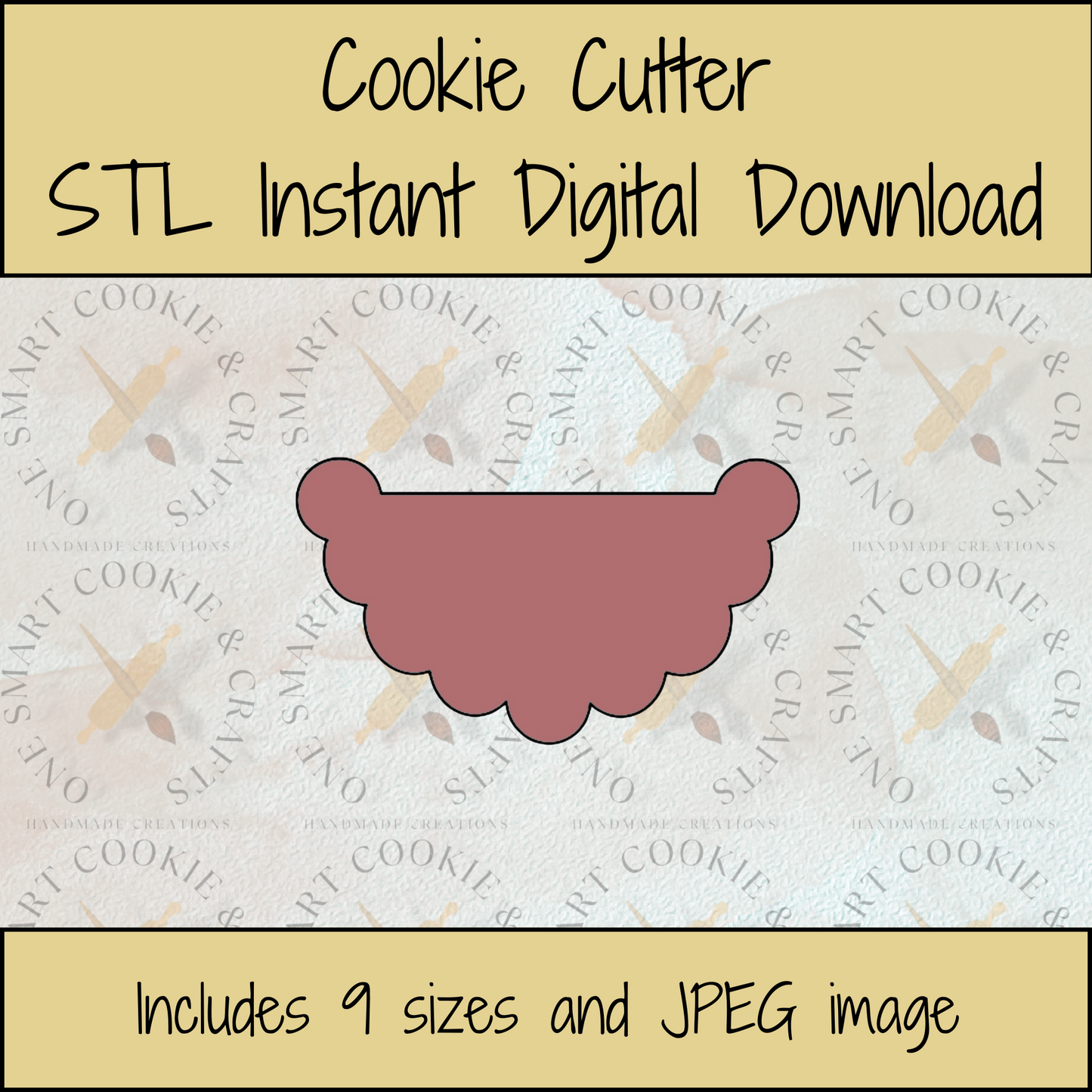 Plaque Cookie Cutter STL File