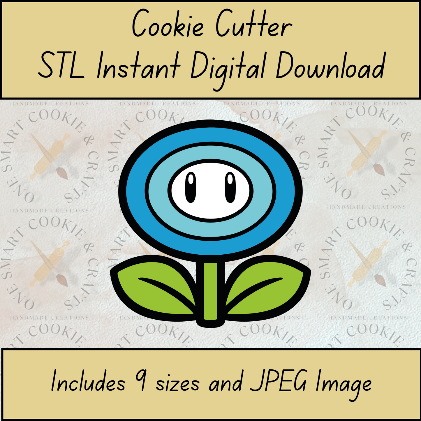 Videogame Flower Cookie Cutter STL File