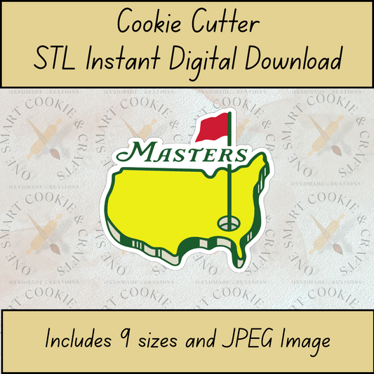 Golf Tournament Cookie Cutter STL File