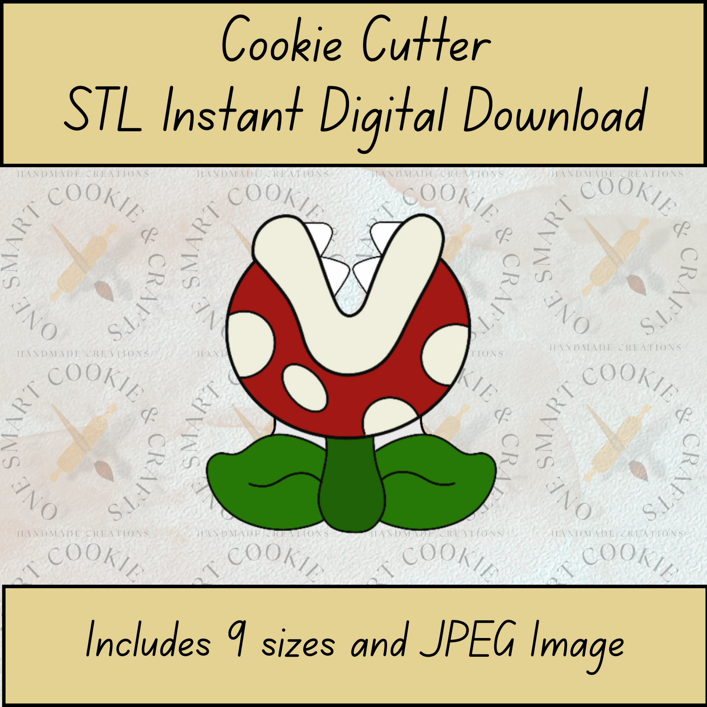 Videogame Flower Cookie Cutter STL File