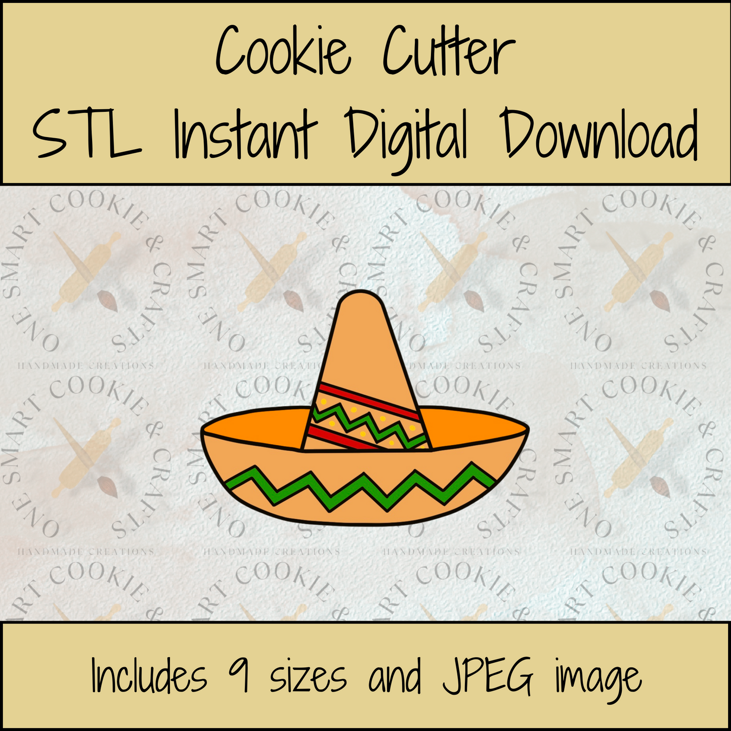 Sombrero Cookie Cutter STL File