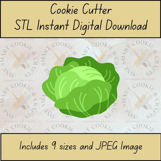 Cabbage Cookie Cutter STL File
