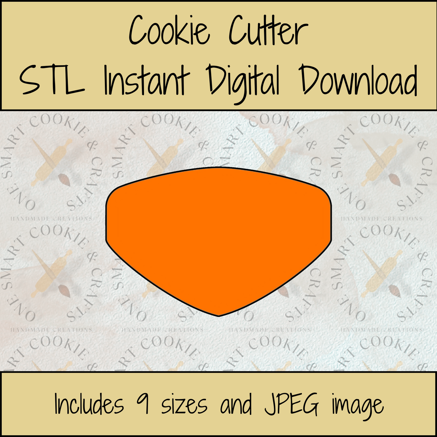 Plaque Cookie Cutter STL File