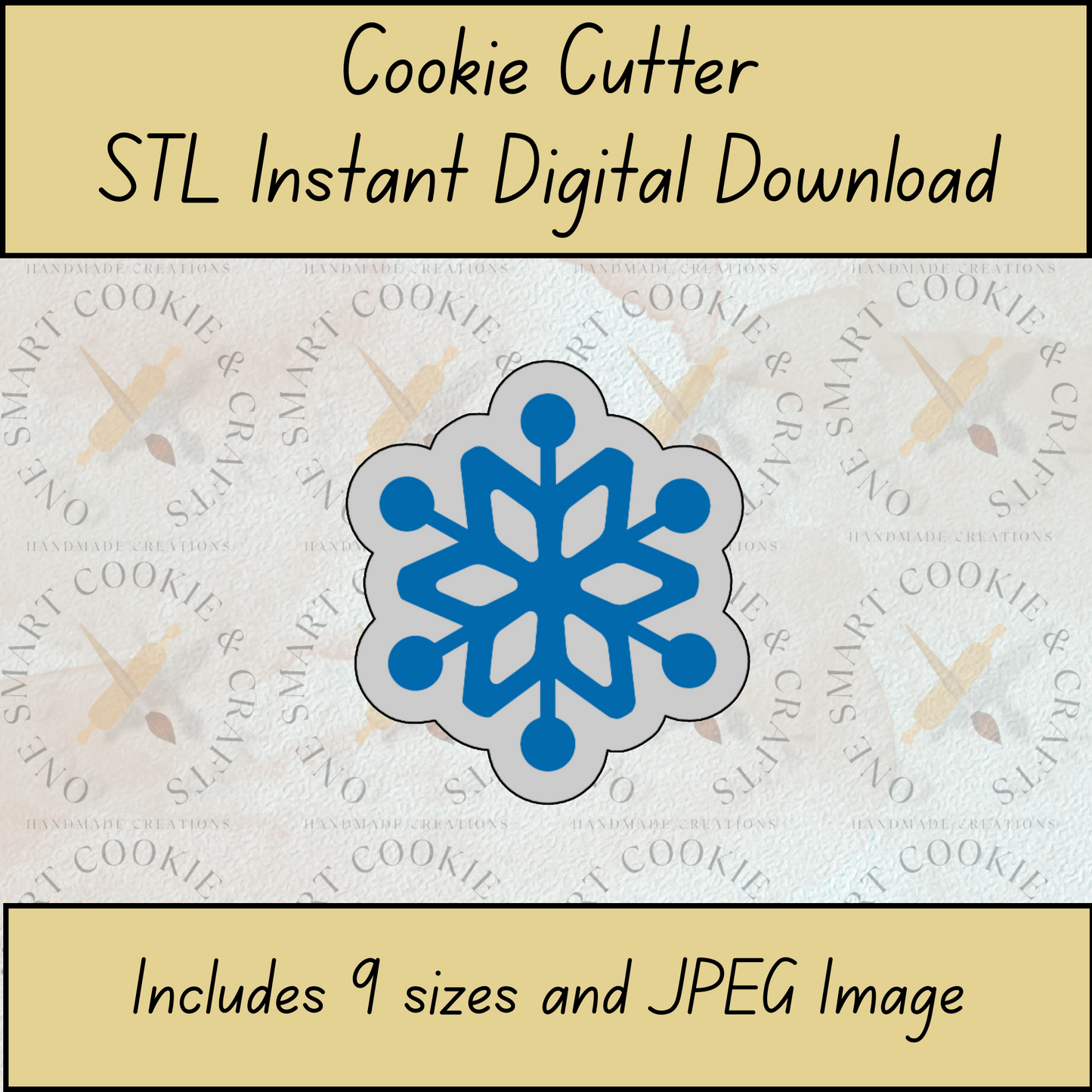 Snowflake Cookie Cutter STL File