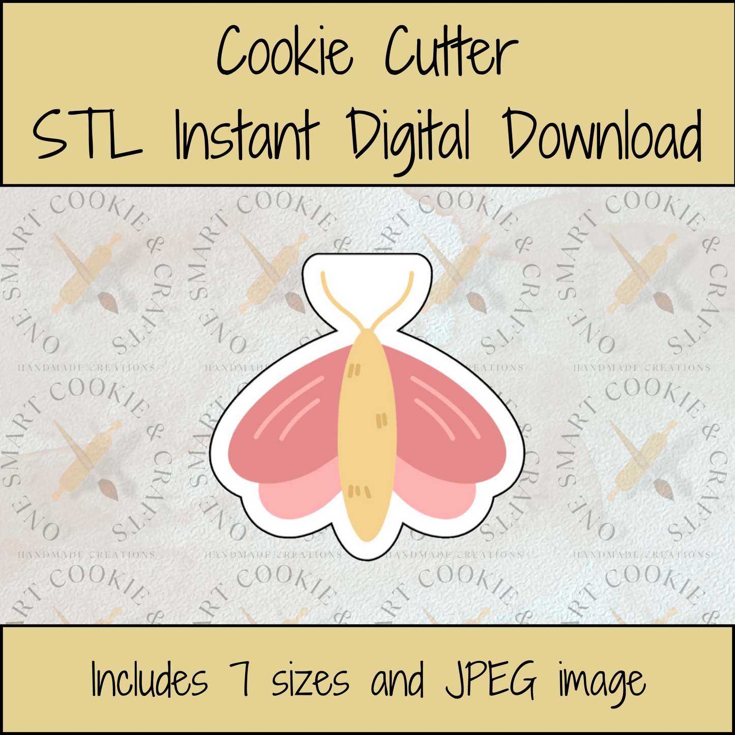 Moth Cookie Cutter STL File