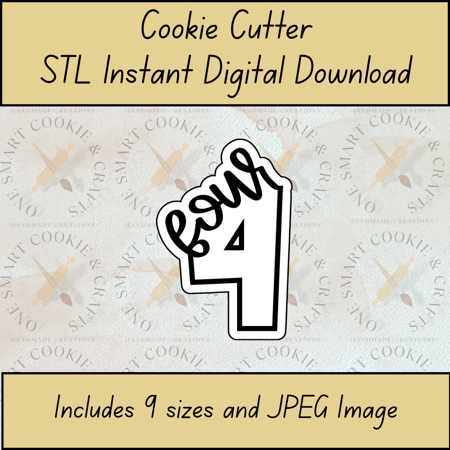 4 Cookie Cutter STL File