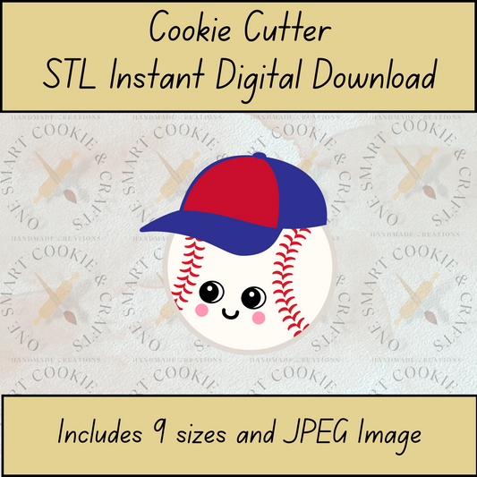Baseball Cookie Cutter STL File