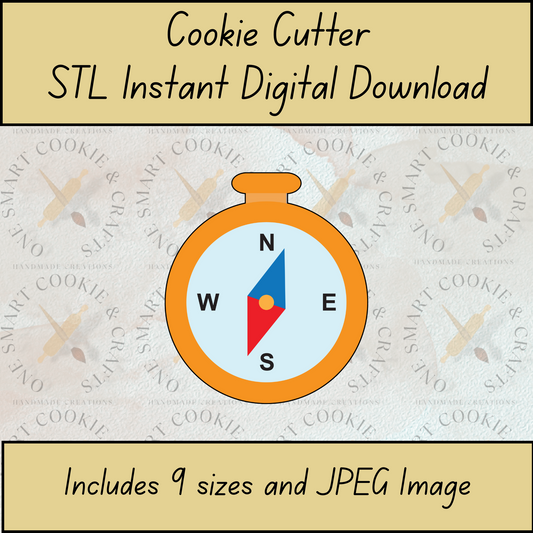 Compass Cookie Cutter STL File