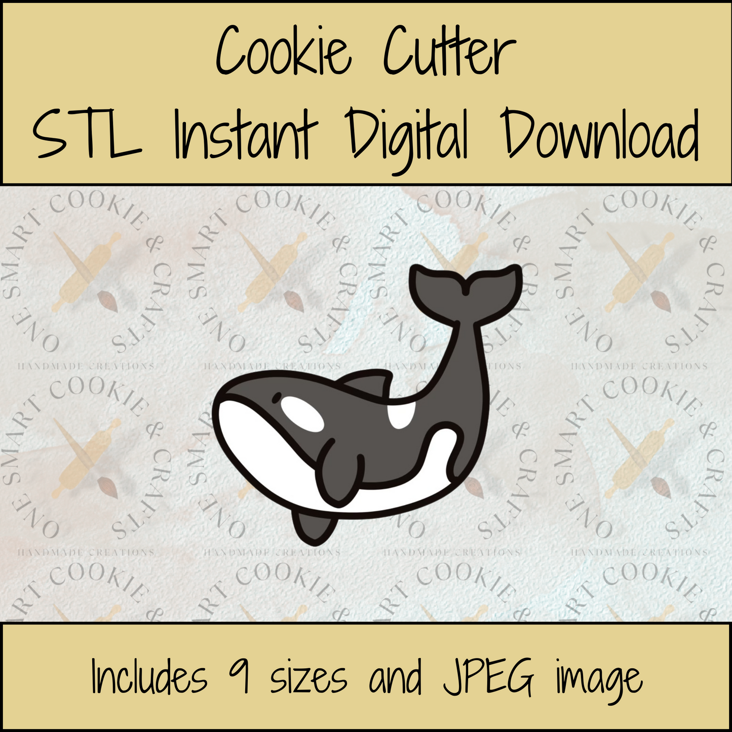 Whale Cookie Cutter STL File