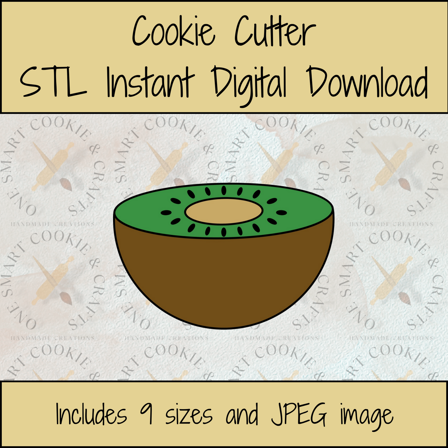 Kiwi Cookie Cutter STL File