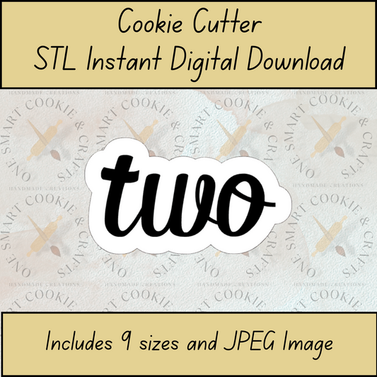 Two Plaque Cookie Cutter STL File