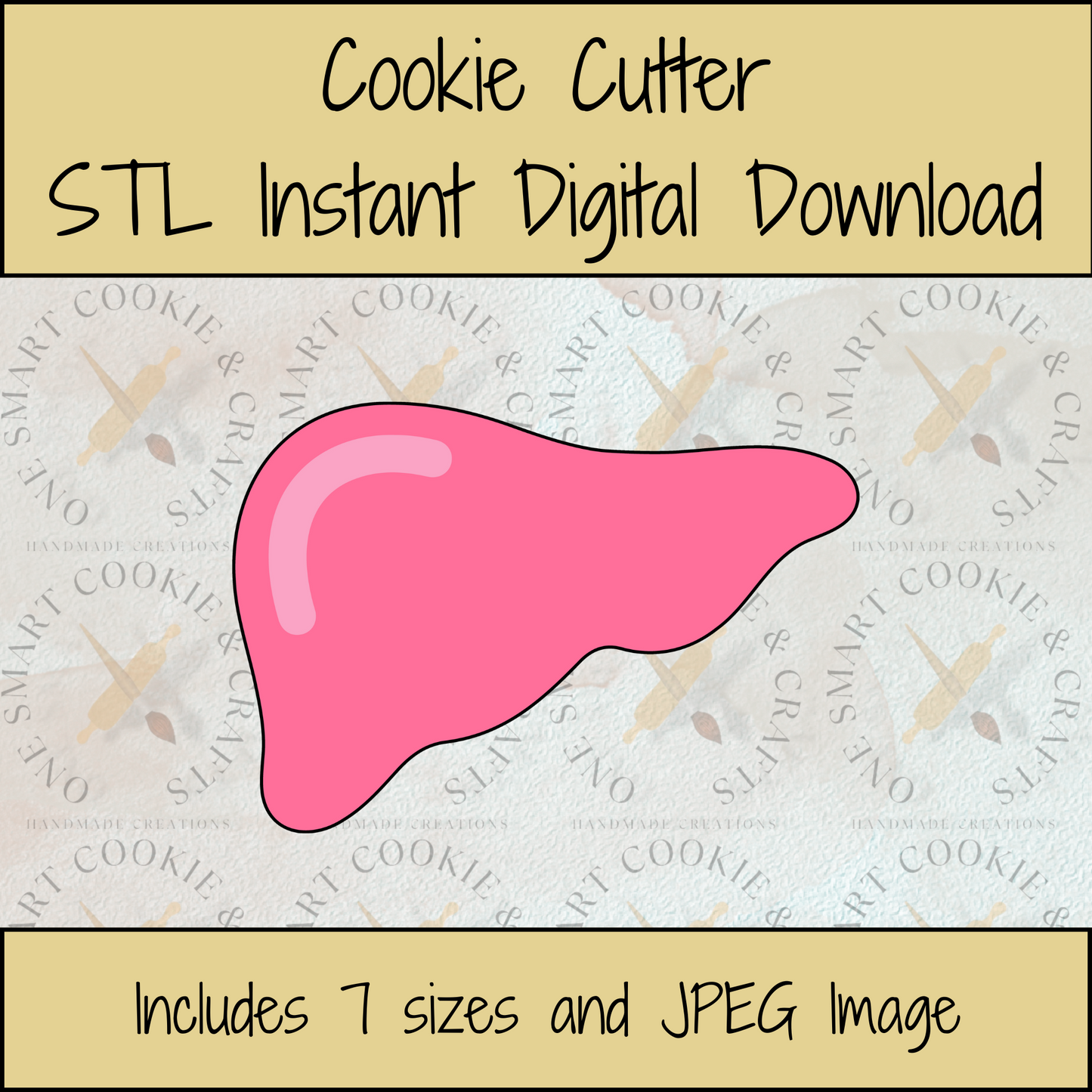 Liver Cookie Cutter STL File