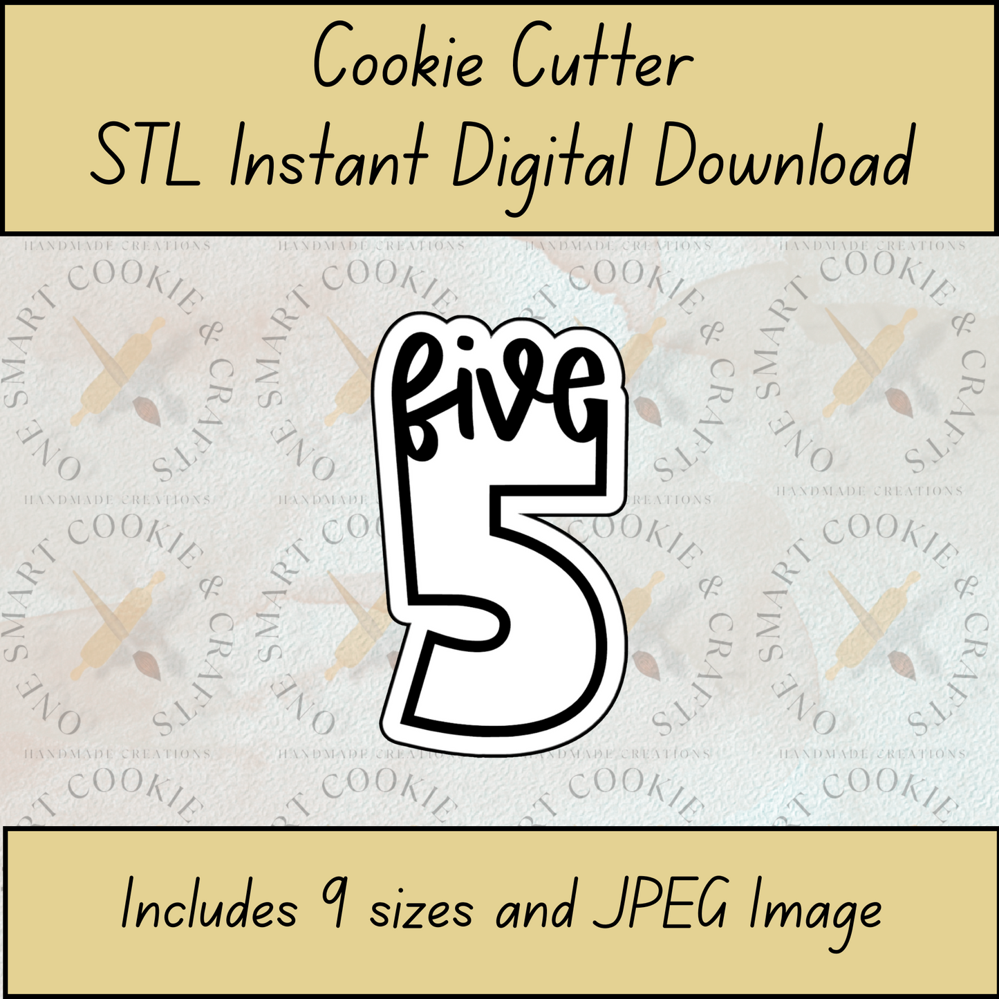 5 Cookie Cutter STL File