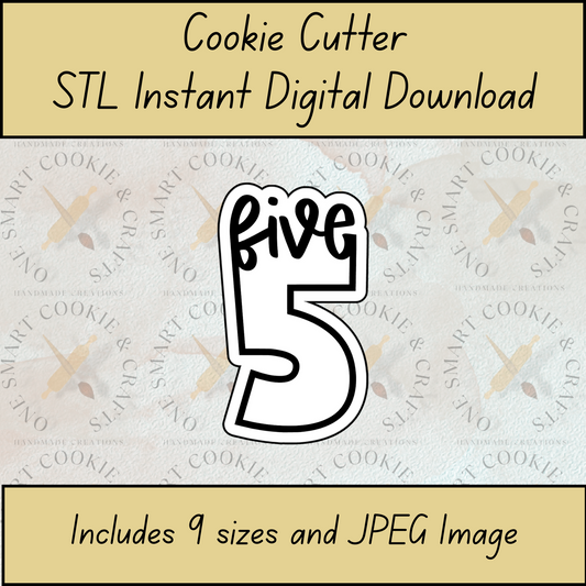 5 Cookie Cutter STL File