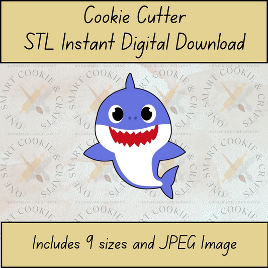 Baby Shark Cookie Cutter STL File