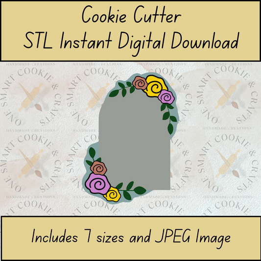 Floral Arch Cookie Cutter STL File
