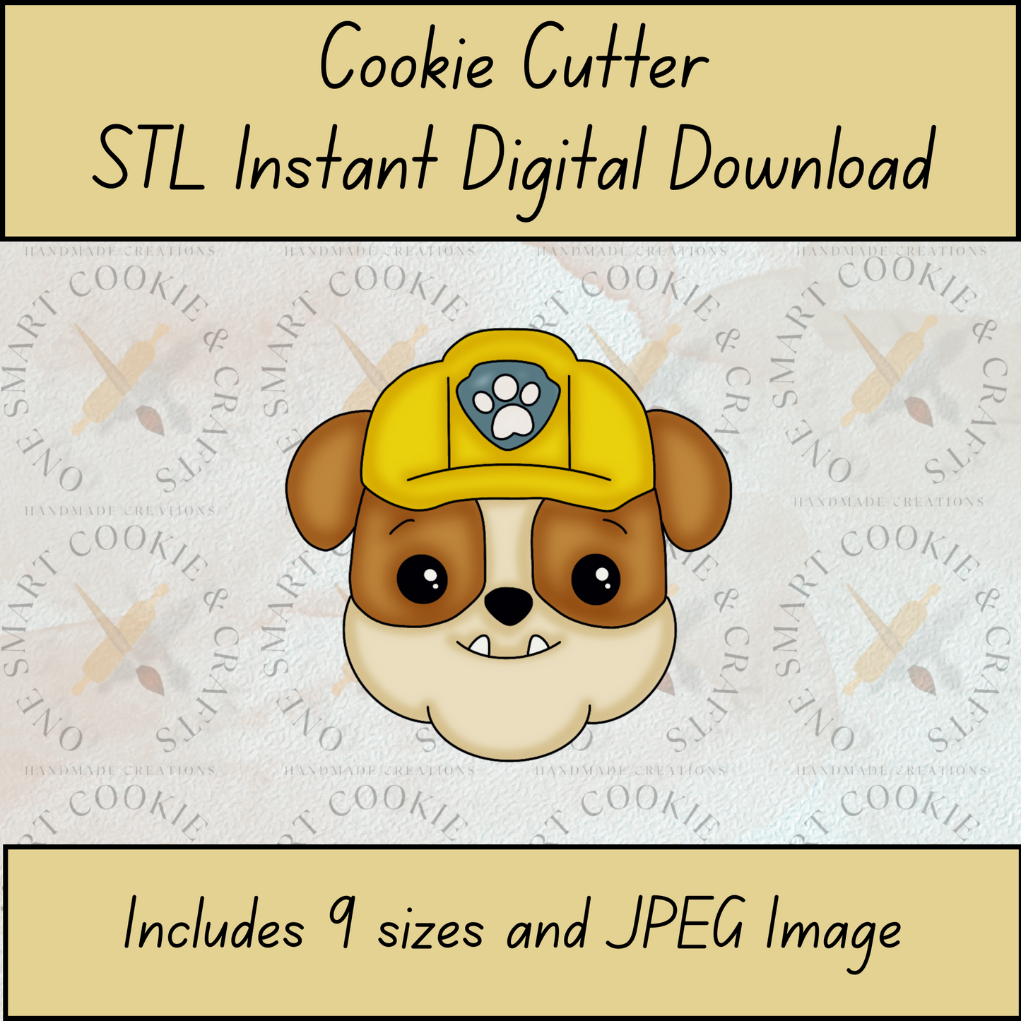 Yellow Dog Cookie Cutter STL File