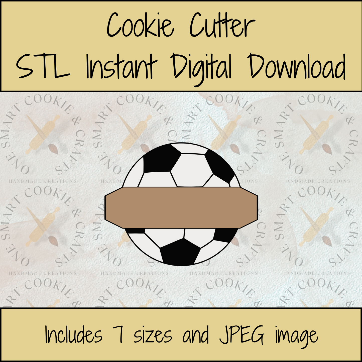 Ball Plaque Cookie Cutter STL File