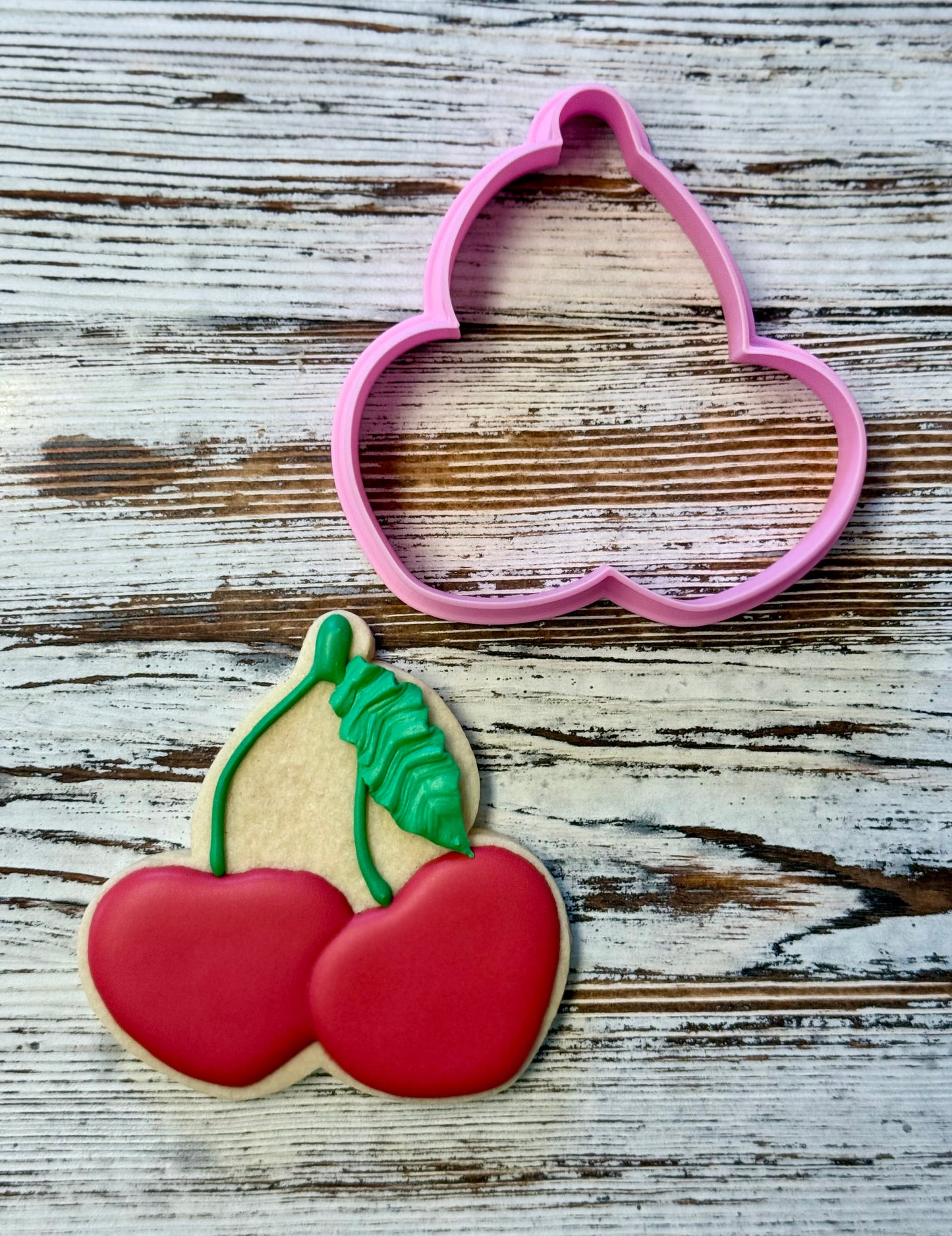 Heart Cherries Cookie Cutter STL File