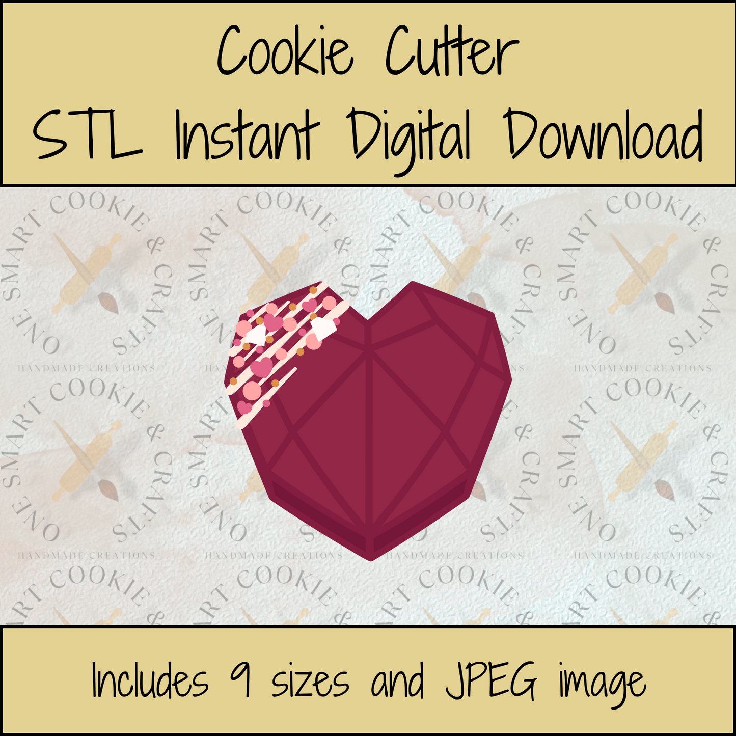 Candy Heart Cookie Cutter STL File